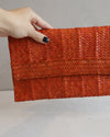 Clutch de Palha de Piaçava Laranja