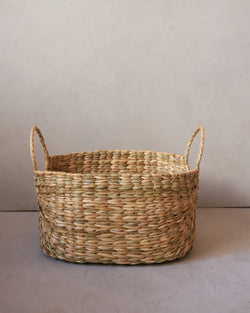 Cesto de Palha de Taboa com Alça Redonda M 28x35