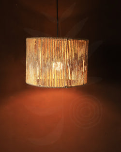 Luminária Pendente de Palha Aramada Una