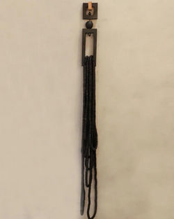 Colar Decorativo Gigante de Discos de Côco Preto