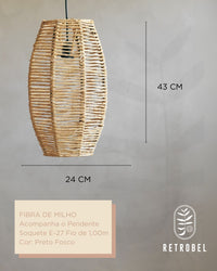 Composição de Luminárias de Palha Aramada - REF24