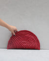 Clutch Leque de Palha de Piaçava Vermelho