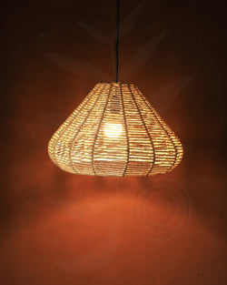 Luminária Pendente de Palha Aramada Diamante P