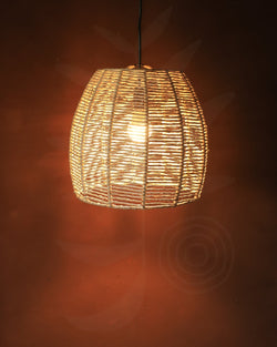 Luminária Pendente de Palha Aramada Balão