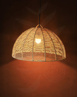 Luminária Pendente de Palha Aramada Oca