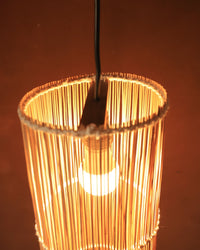 Luminária de Talo de Coqueiro Cilindro P
