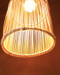 Luminária de Talo de Coqueiro Cilindro P