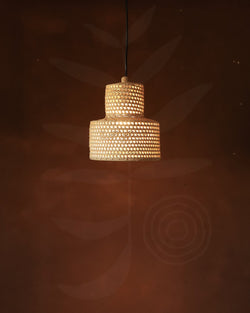 Luminária de Palha de Carnaúba Boho Castelo P