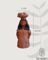Boneca Decorativa de Cerâmica Bege MOD2