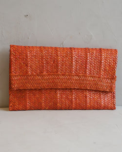 Clutch de Palha de Piaçava Laranja