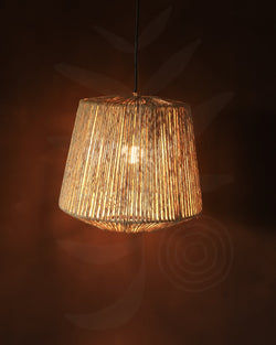 Luminária Pendente de Palha Aramada Enseada M