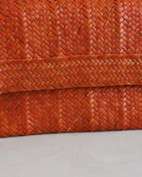 Clutch de Palha de Piaçava Laranja