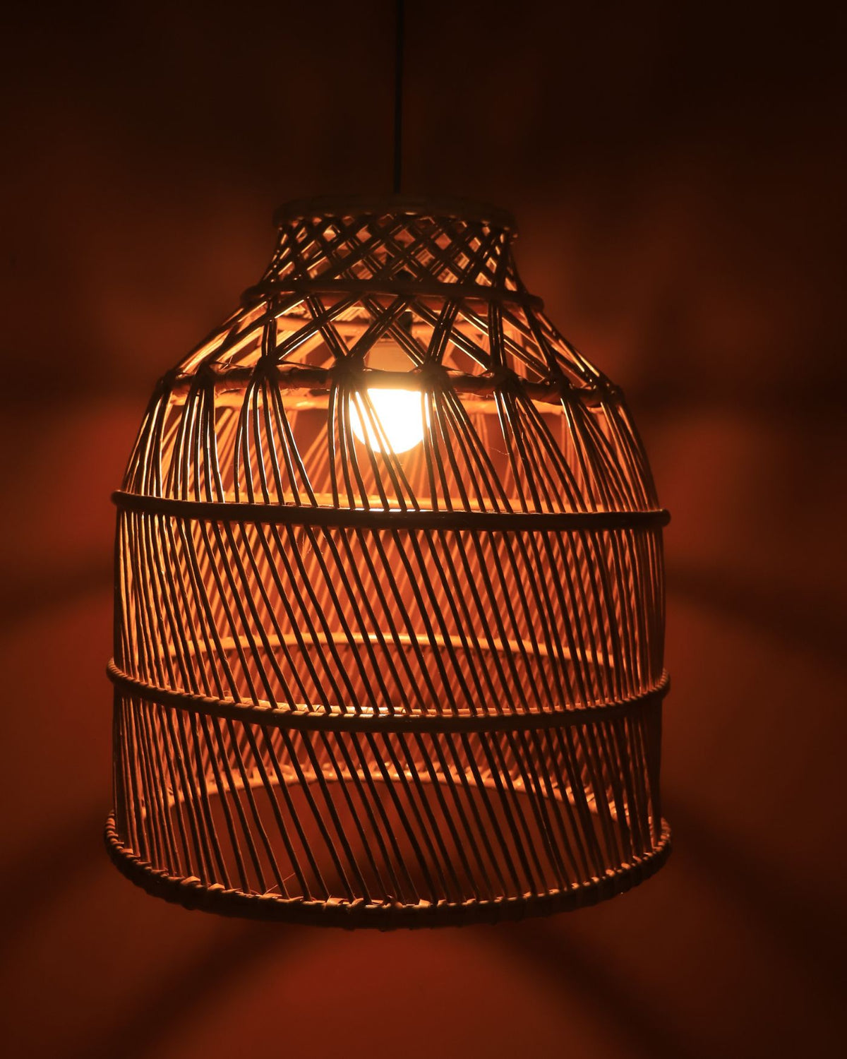 Luminária Pendente de Vime Bonete G