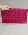 Clutch de Palha de Piaçava Rosa