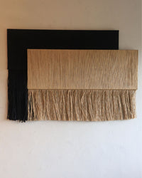 Escultura de Parede Decorativa de Rami e Algodão Horizontal