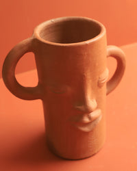 Vaso de cerâmica Rosto Alça MOD 1