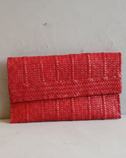 Clutch de Palha de Piaçava Vermelho