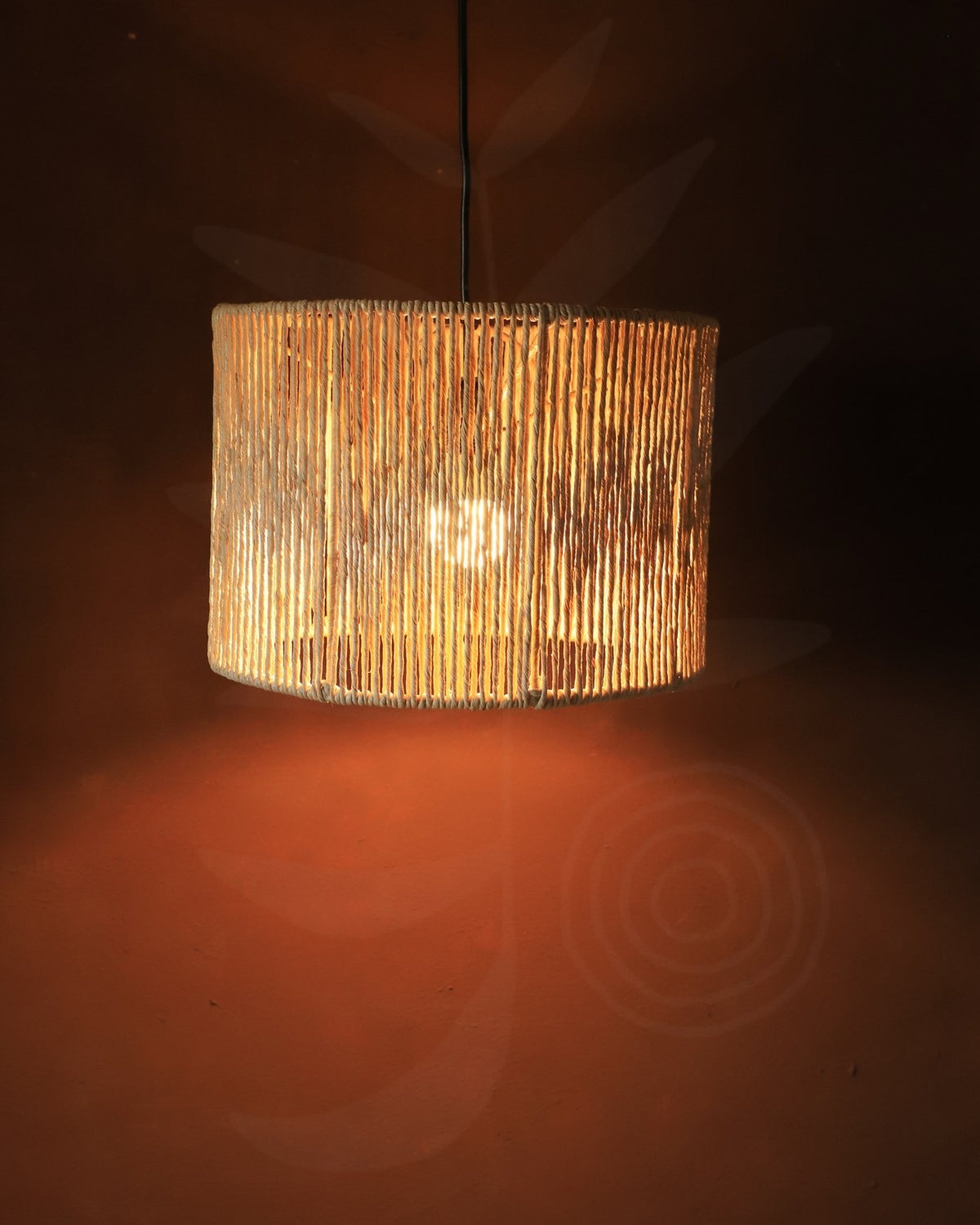 Luminária Pendente de Palha Aramada Una