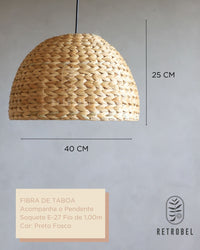 Composição de Luminárias de Palha de Taboa - REF 1