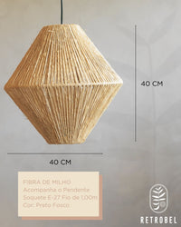 Composição de Luminárias de Palha Aramada - REF20