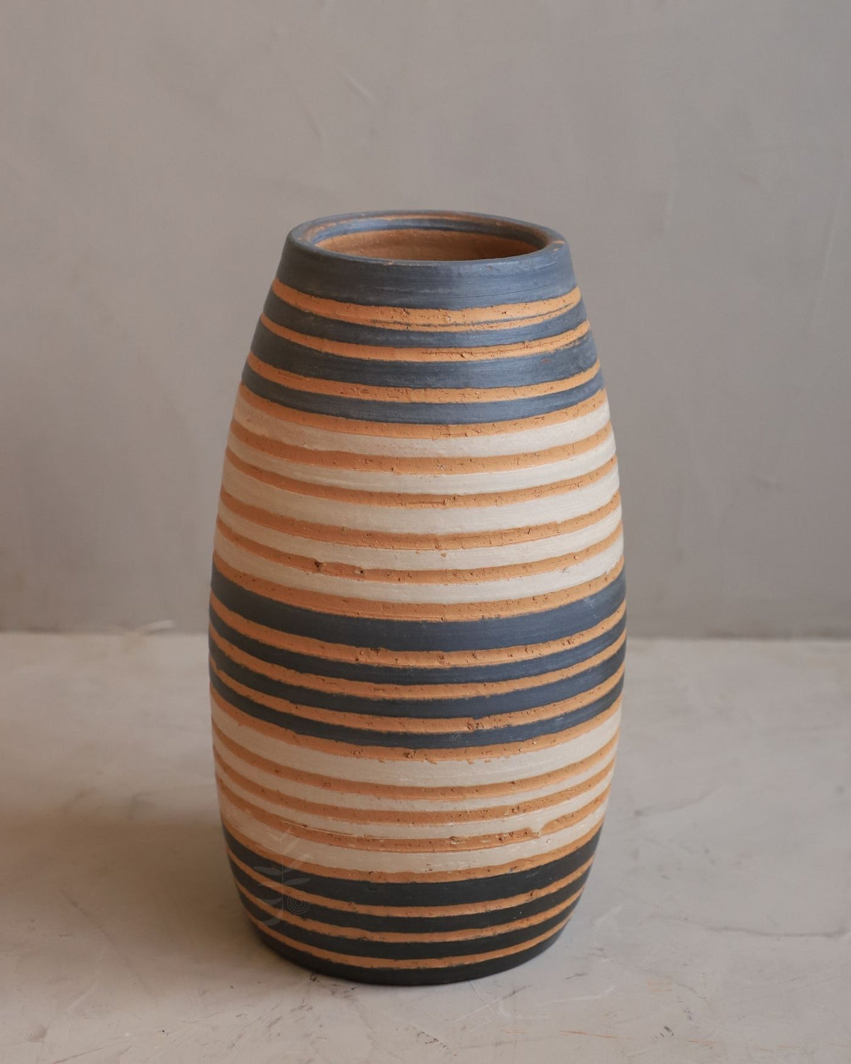 Vaso de Cerâmica Baiana Azul Escuro MOD4