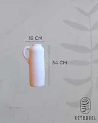 Vaso de Cerâmica Tabatinga Branco - MOD1