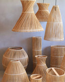 Luminária de Talo de Coqueiro Ampulheta M