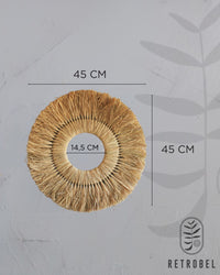 Mandala de palha de Buriti 45cm