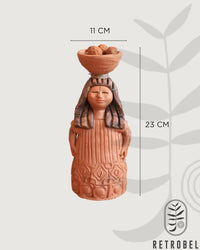Boneca Decorativa de Cerâmica Bege MOD3