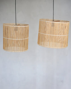 Composição de Luminária de Talo de Coqueiro REF 1