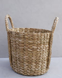 Cesto Redondo de Palha de Taboa com Alça 35x43