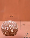 Esfera Decorativa de Cerâmica Rendada - Muniz