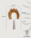 Escultura de Parede Cocar Canoinhas Amarela