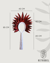 Escultura de Parede Cocar Canoinhas Vermelha