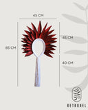 Escultura de Parede Cocar Canoinhas Vermelha