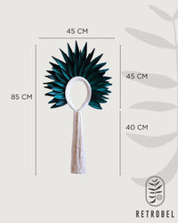 Escultura de Parede Cocar Canoinhas Verde