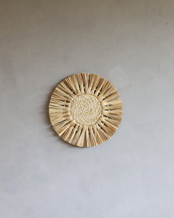 Mandala de Palha de Carnaúba Fechada 30cm