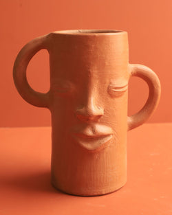 Vaso de cerâmica Rosto Alça MOD 1