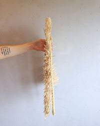 Escultura Cocar de Palha de Carnaúba Cru