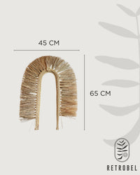 Escultura Cocar de Palha de Carnaúba Cru