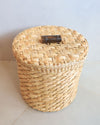 Cesto de Palha de Taboa com Tampa 35x35