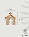 Igrejinha Bege de Cerâmica de Mesa MOD1