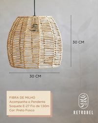 Composição de Luminárias de Palha Aramada - REF16