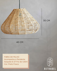 Composição de Luminárias de Palha Aramada - REF17