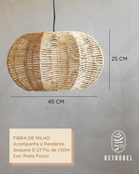 Composição de Luminárias de Palha Aramada - REF15