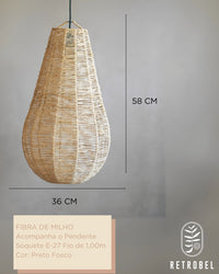 Composição de Luminárias de Palha Aramada - REF 3