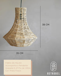 Composição de Luminárias de Palha Aramada - REF 9