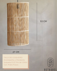 Composição de Luminária de Talo de Coqueiro - REF2