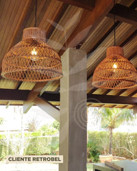 Luminária Pendente de Vime Arabutã