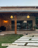 Luminária Pendente de Palha Aramada Cabaça